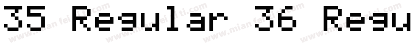 35 Regular 36 Regular字体转换